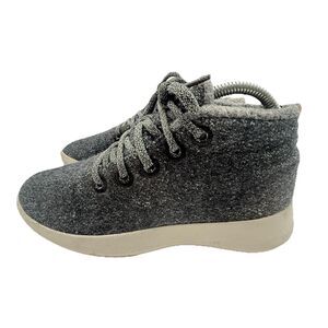 Allbirds Womens Wru Mizzles Sneakers Shoes Black Wool High Top Lace Up 8